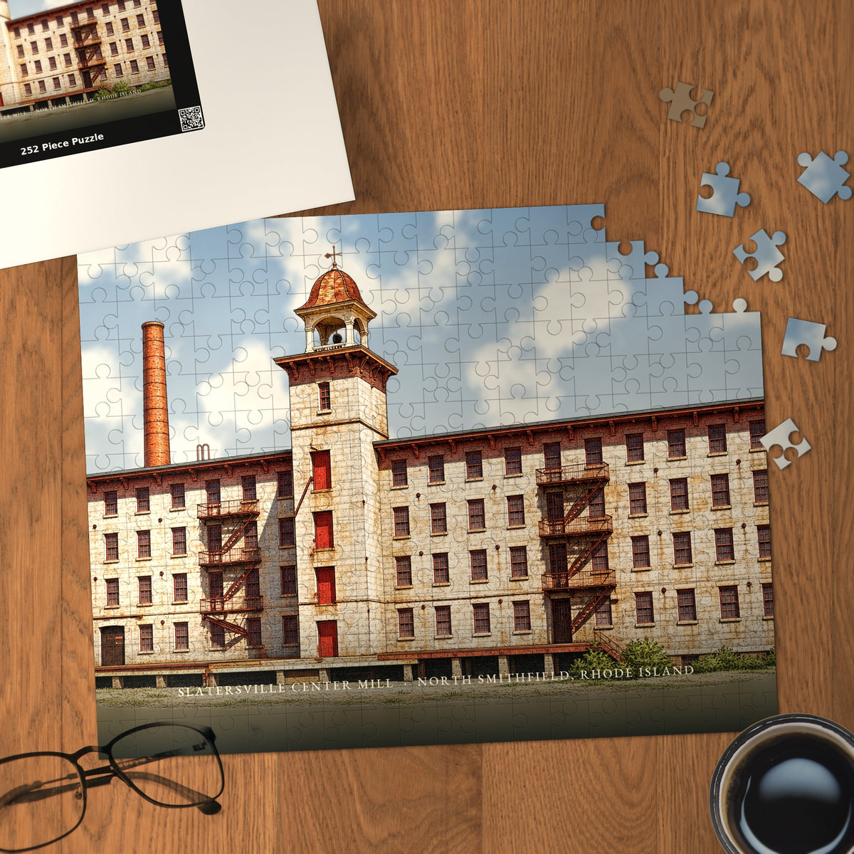 North Smithfield Slatersville Center Mill 252-Piece Jigsaw Puzzle