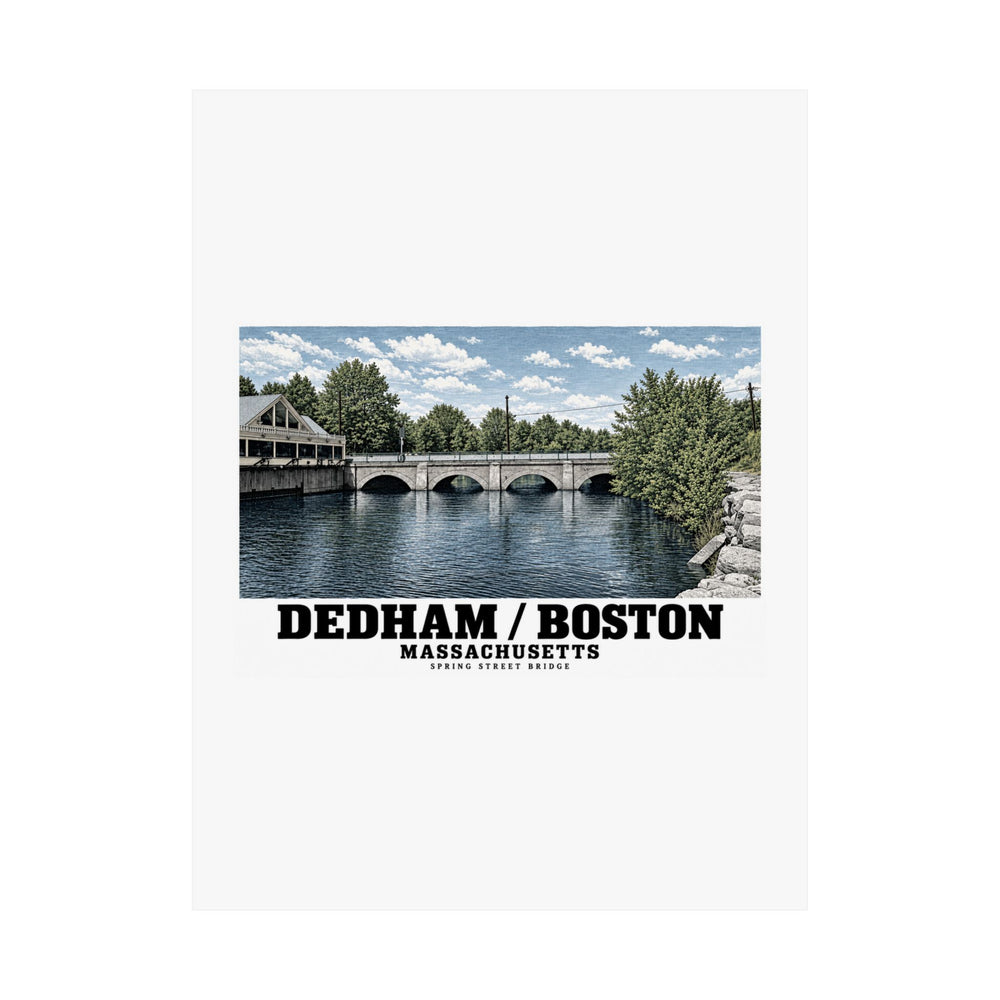 Spring Street Bridge western arches (HAER MA-95-2, 1990) Matte Heritage Poster — 11 × 14 and 18 × 24 in - Charles River