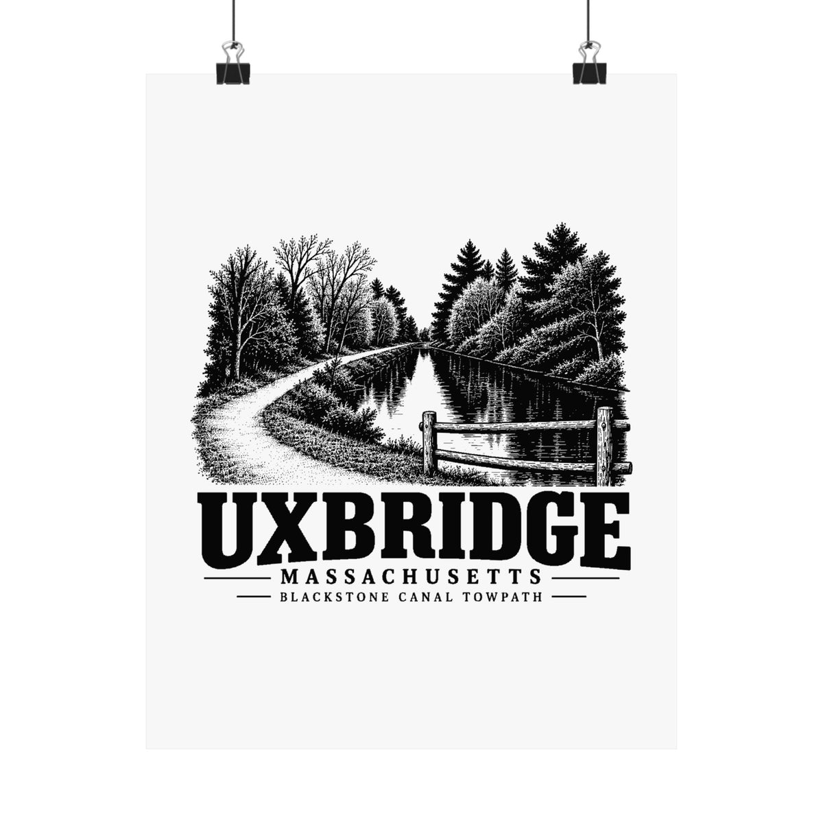 Uxbridge Tow Path Matte Heritage Poster product mockup