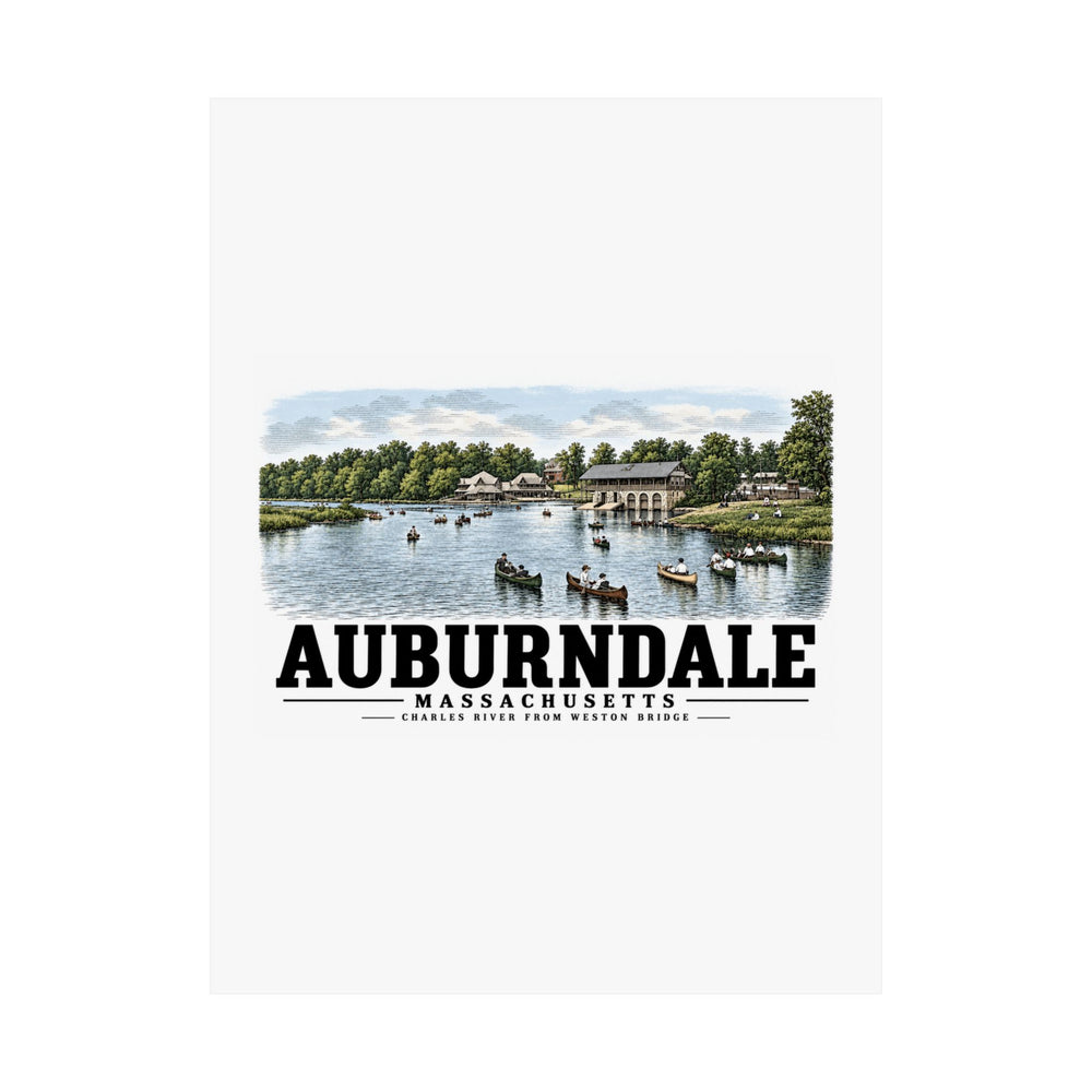 The Charles River from Weston Bridge, Auburndale, Mass. Matte Heritage Poster — 11 × 14 and 18 × 24 in - Charles River