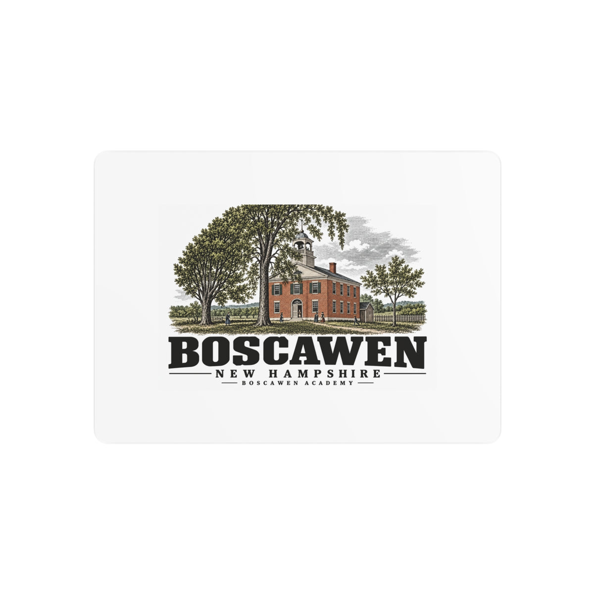 Boscawen Boscawen Academy 7 x 5 in Horizontal Metal Wall Art - Merrimack Valley Goods