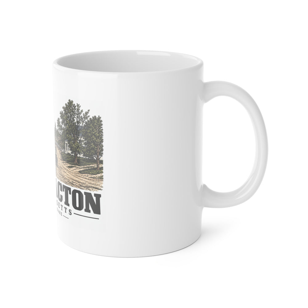 Illustrated Exchange Square in South Acton on ceramic mug