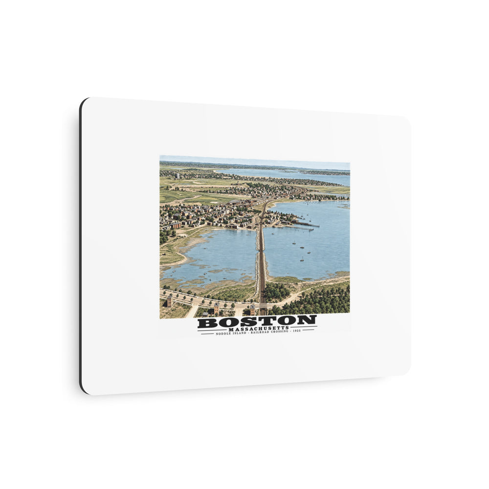 Boston. Chelsea and Revere 7 × 5 in Horizontal Metal Wall Art - Boston Harbor