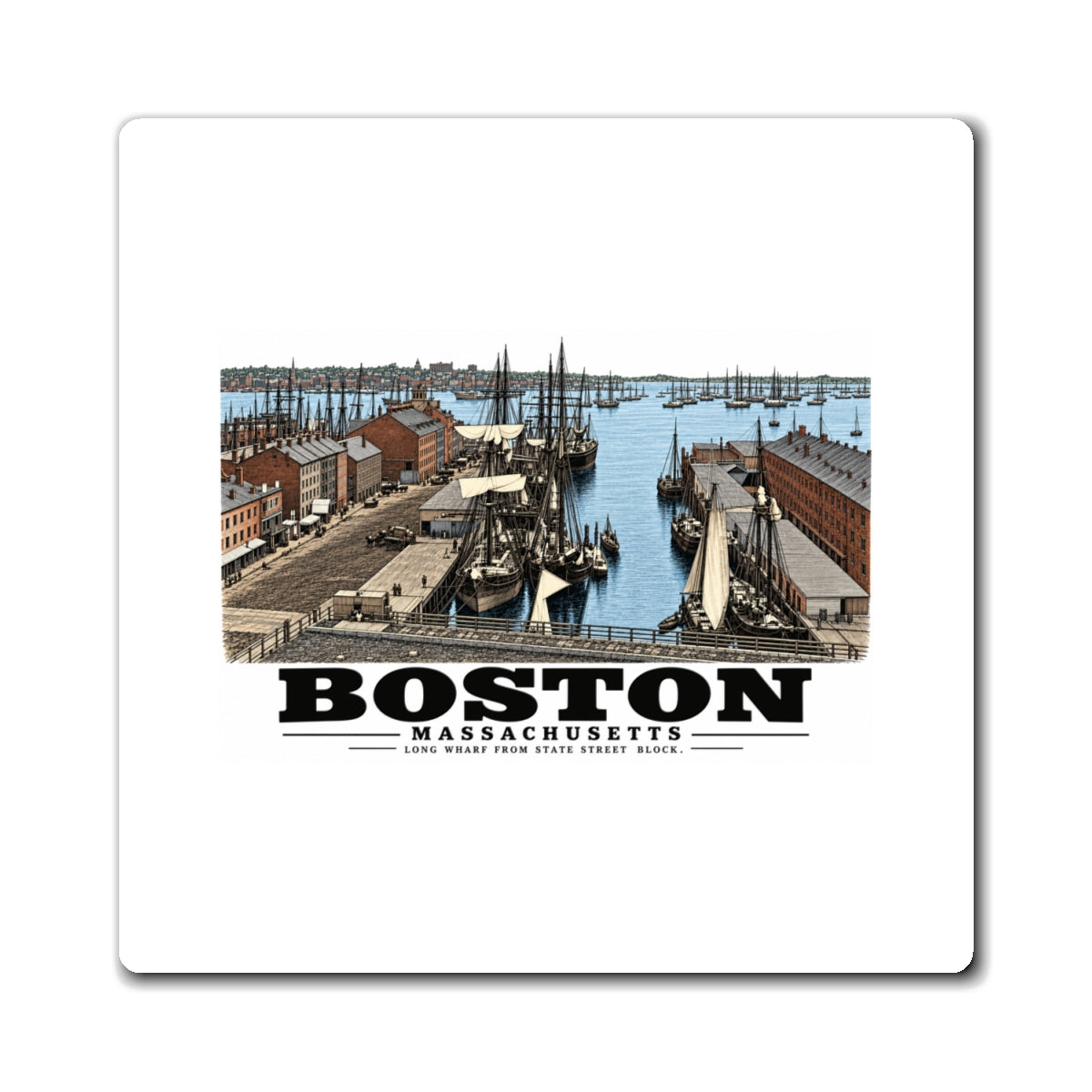 Long Wharf, from State St. block 4 in Magnet - Boston Harbor