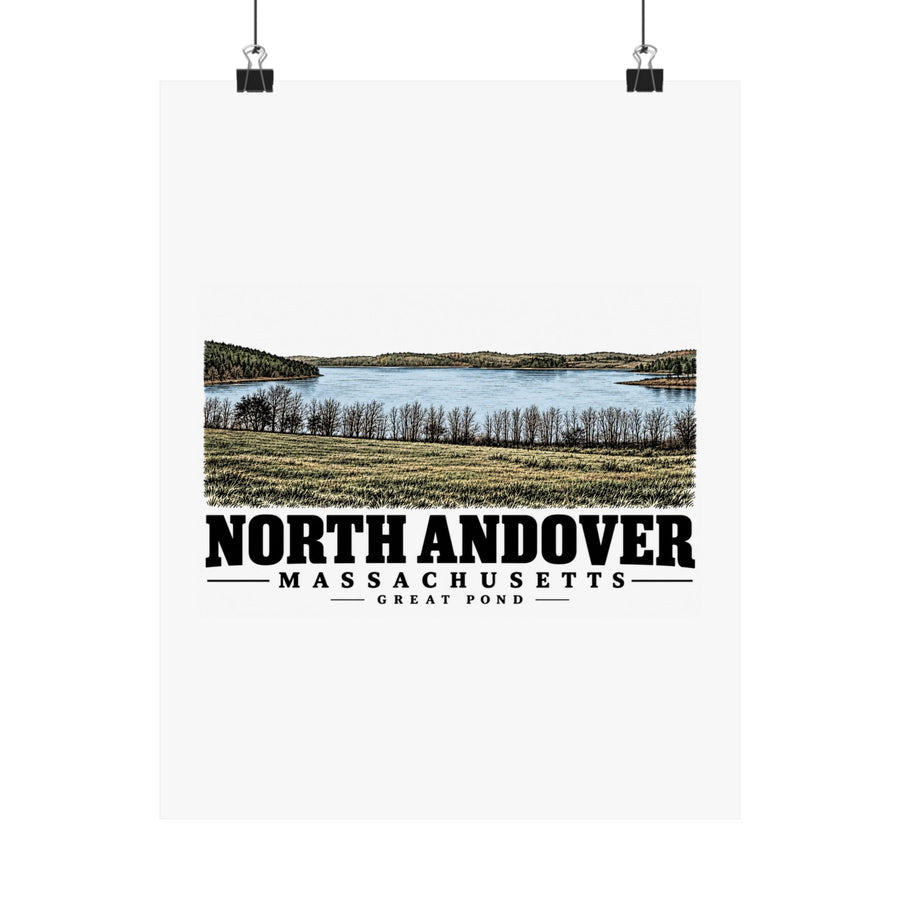 11 x 14 front of Great Pond matte poster, North Andover, Massachusetts.