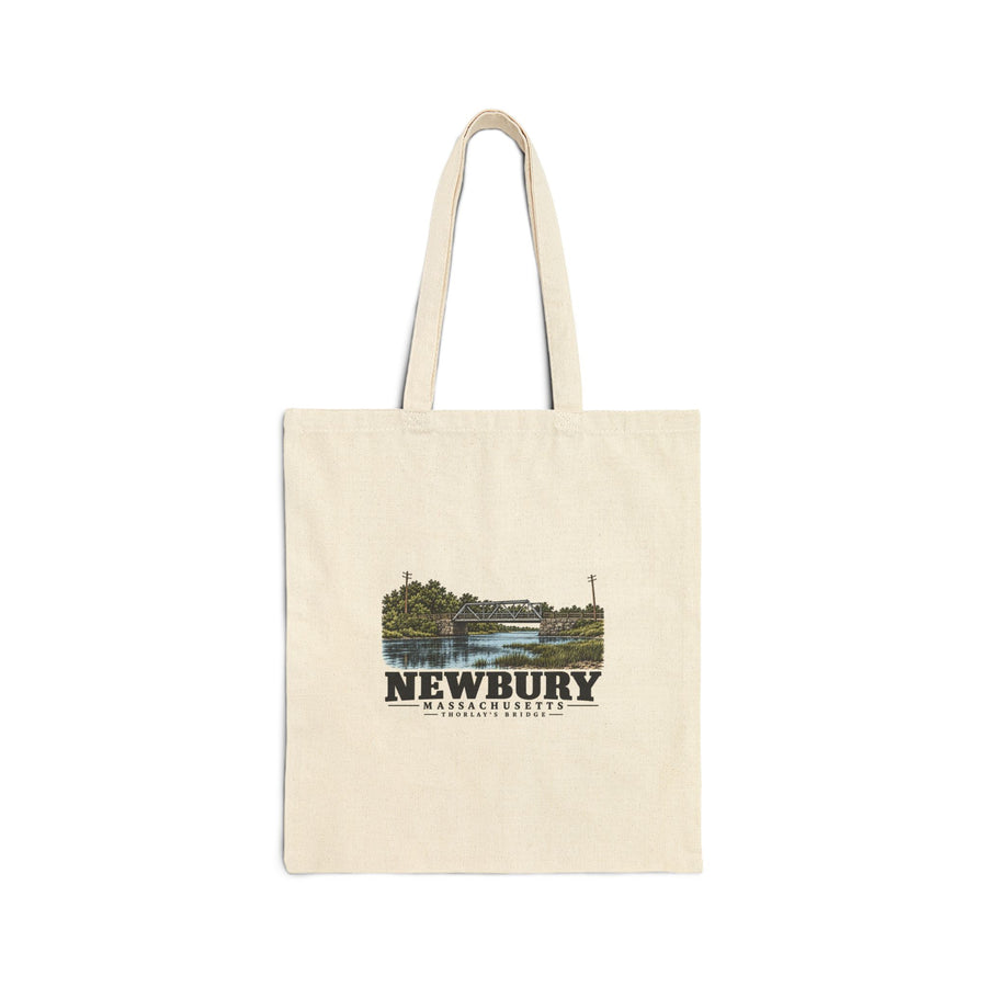 Thorlay’s / Thurlow Bridge Natural + Black Heavy Canvas Tote - Merrimack Valley Goods