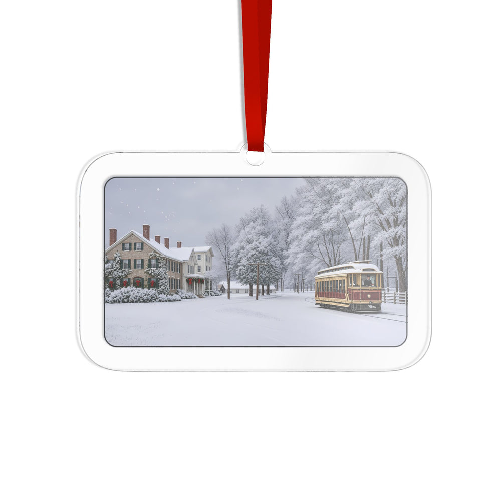 Common - Historic Streetcar View — Grafton, MA Christmas Ornament