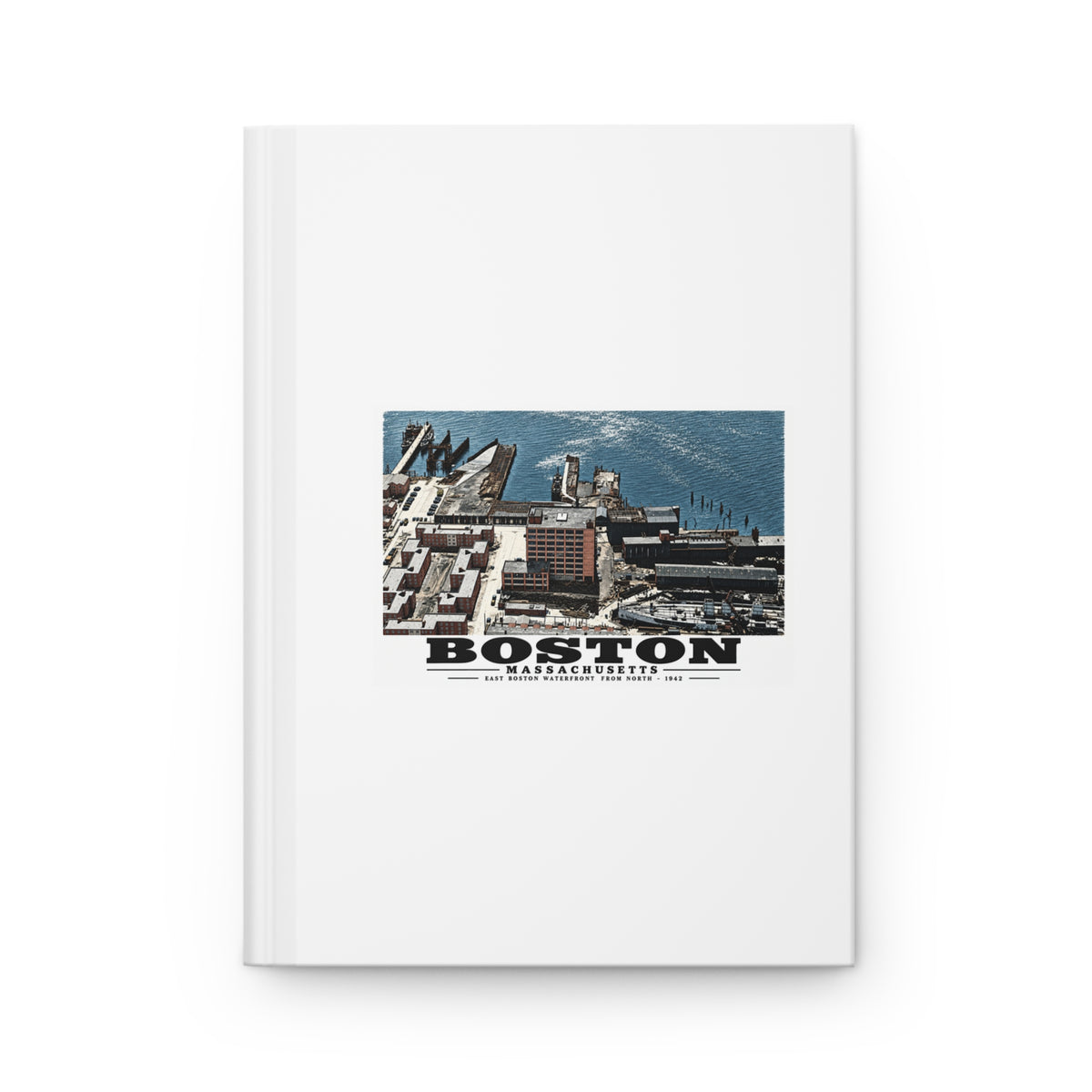 Maritime Coal Co., East Boston, MA -from North 1000 ft. Matte Hardcover Journal - Boston Harbor