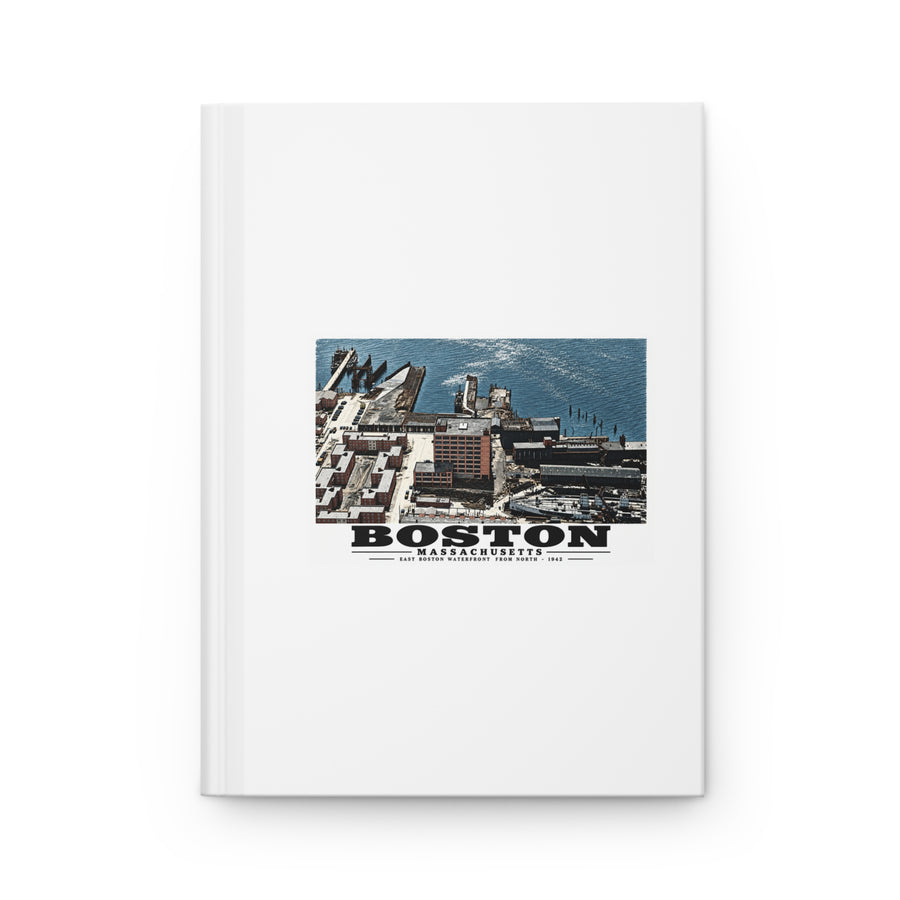 Maritime Coal Co., East Boston, MA -from North 1000 ft. Matte Hardcover Journal - Boston Harbor