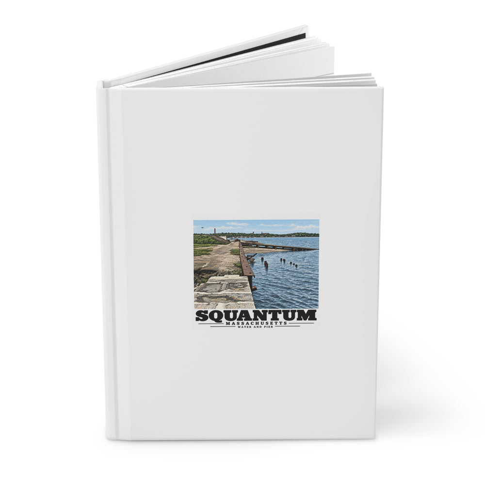 Water and pier Matte Hardcover Journal - Boston Harbor