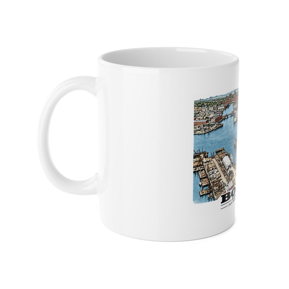 Lockwoods Basin 11 oz White Ceramic Mug - Boston Harbor