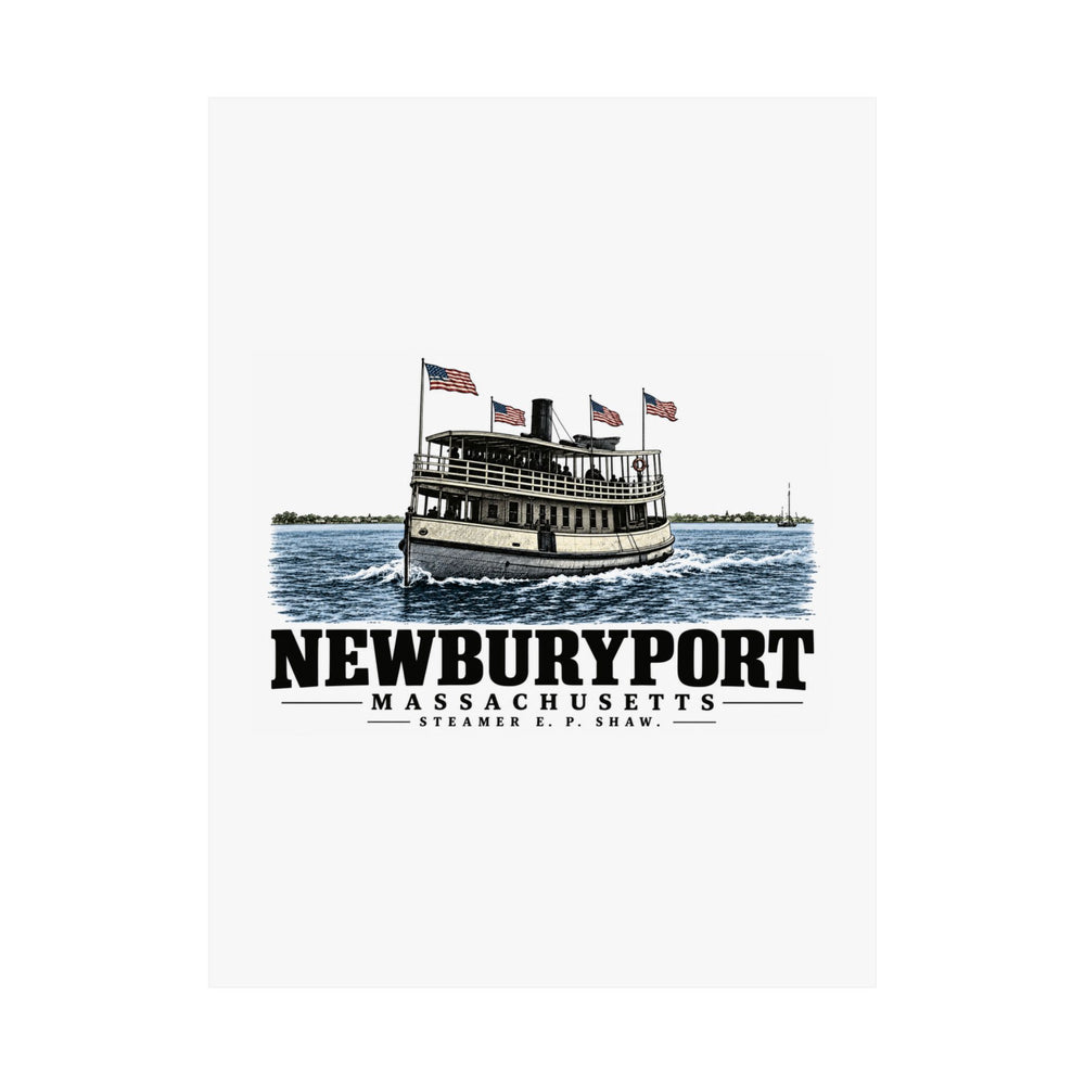 18 x 24 unclipped front of Steamer E. P. Shaw matte poster, Newburyport, Massachusetts.