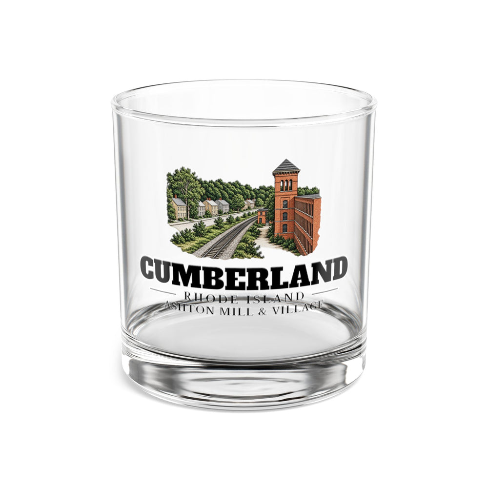 Front view of Cumberland Ashton Mill & Village 10 oz Rocks Glass