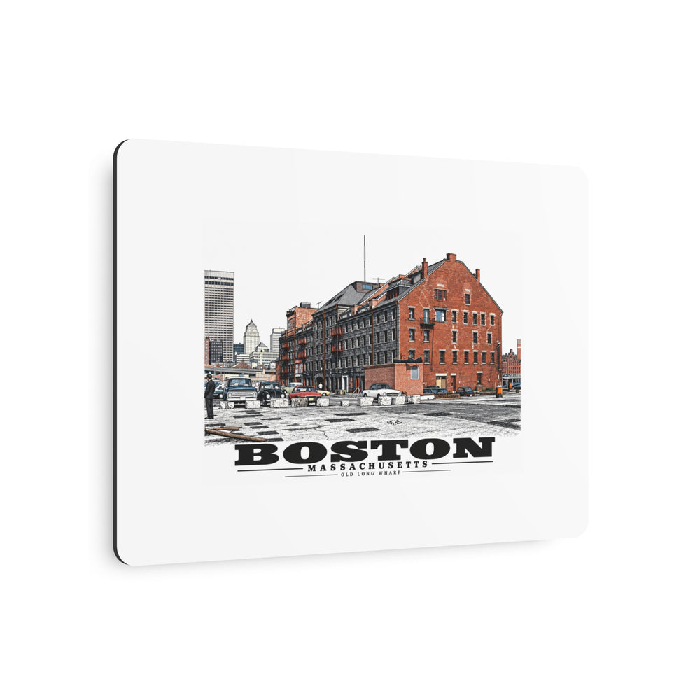 Old Long Wharf 7 × 5 in Horizontal Metal Wall Art - Boston Harbor