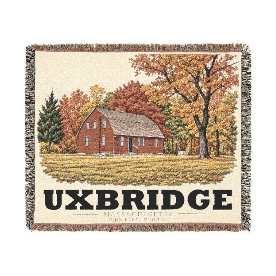 John Farnum House — Uxbridge, Massachusetts Woven Blanket