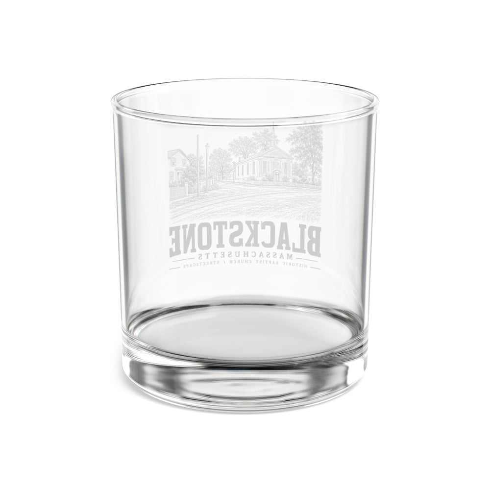 Blackstone Historic Baptist Church / Streetscape 10 oz Rocks Glass in Clear — back view