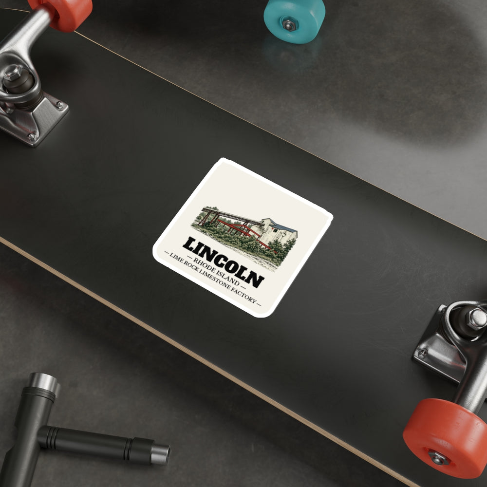 Lincoln Lime Rock Limestone Factory 4 in Die-Cut Sticker