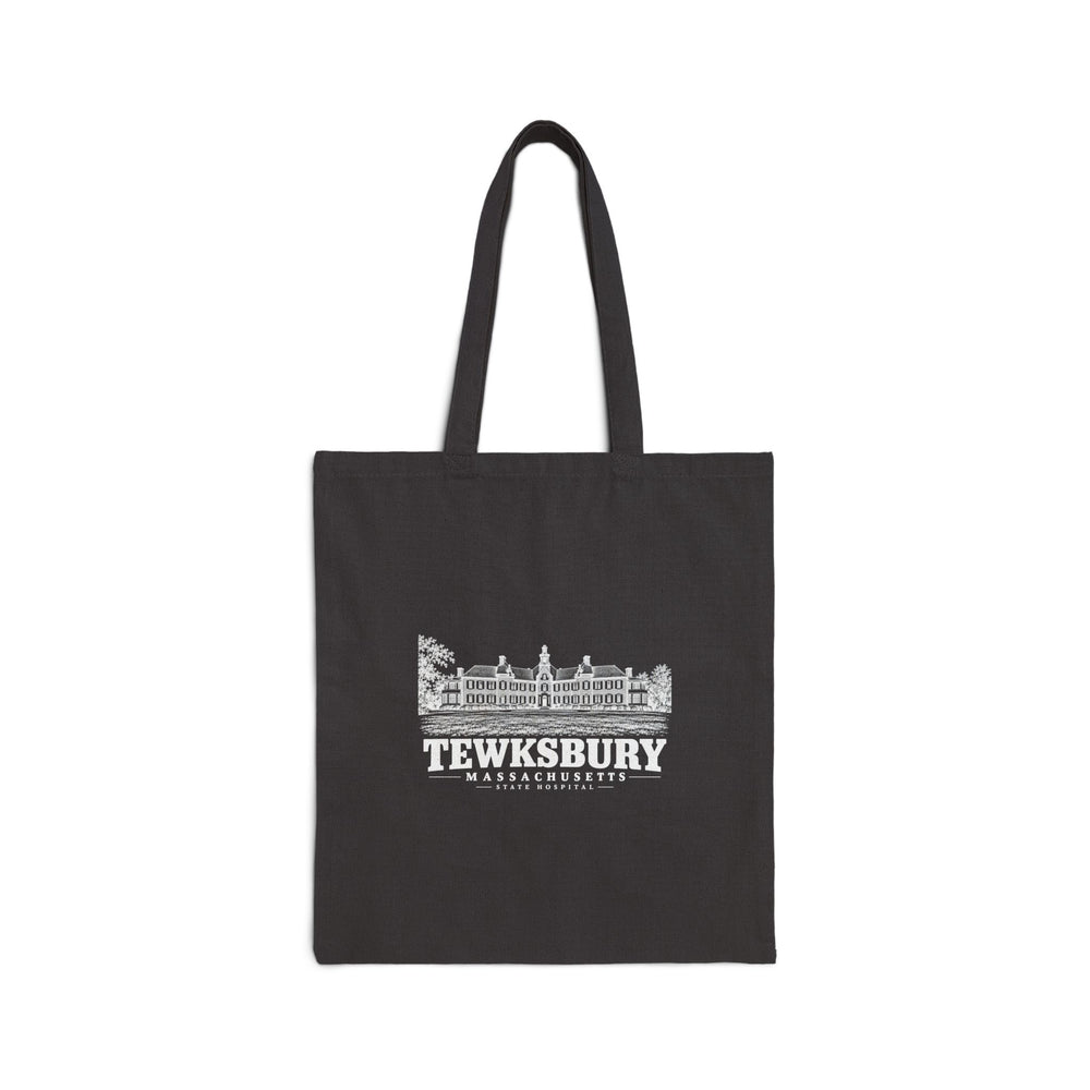 Tewksbury State Hospital tuberculosis building Natural + Black Heavy Canvas Tote - Merrimack Valley Goods