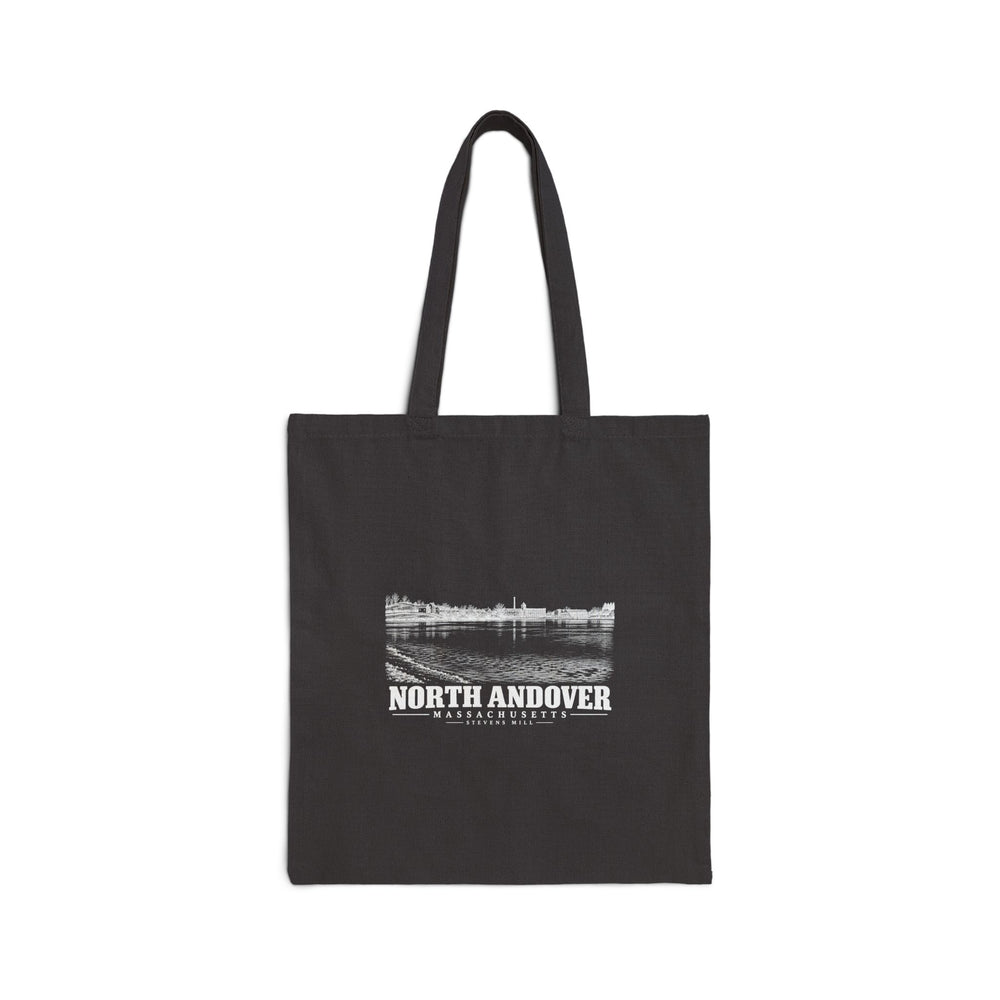View at the Stevens Mill, North Andover Natural + Black Heavy Canvas Tote - Merrimack Valley Goods