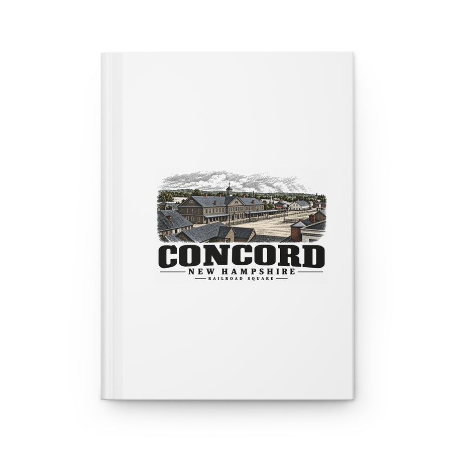 Front cover of Railroad Square matte hardcover journal, Concord, New Hampshire.