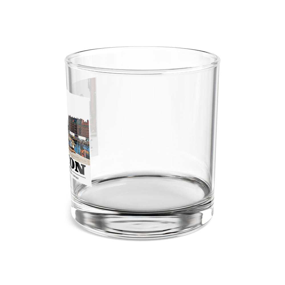Commercial Wharf with new buildings 10 oz Rocks Glass - Boston Harbor