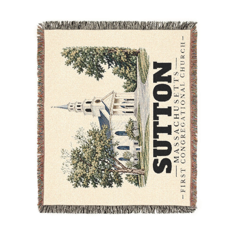First Congregational Church — Sutton, Massachusetts woven blanket, product view 2