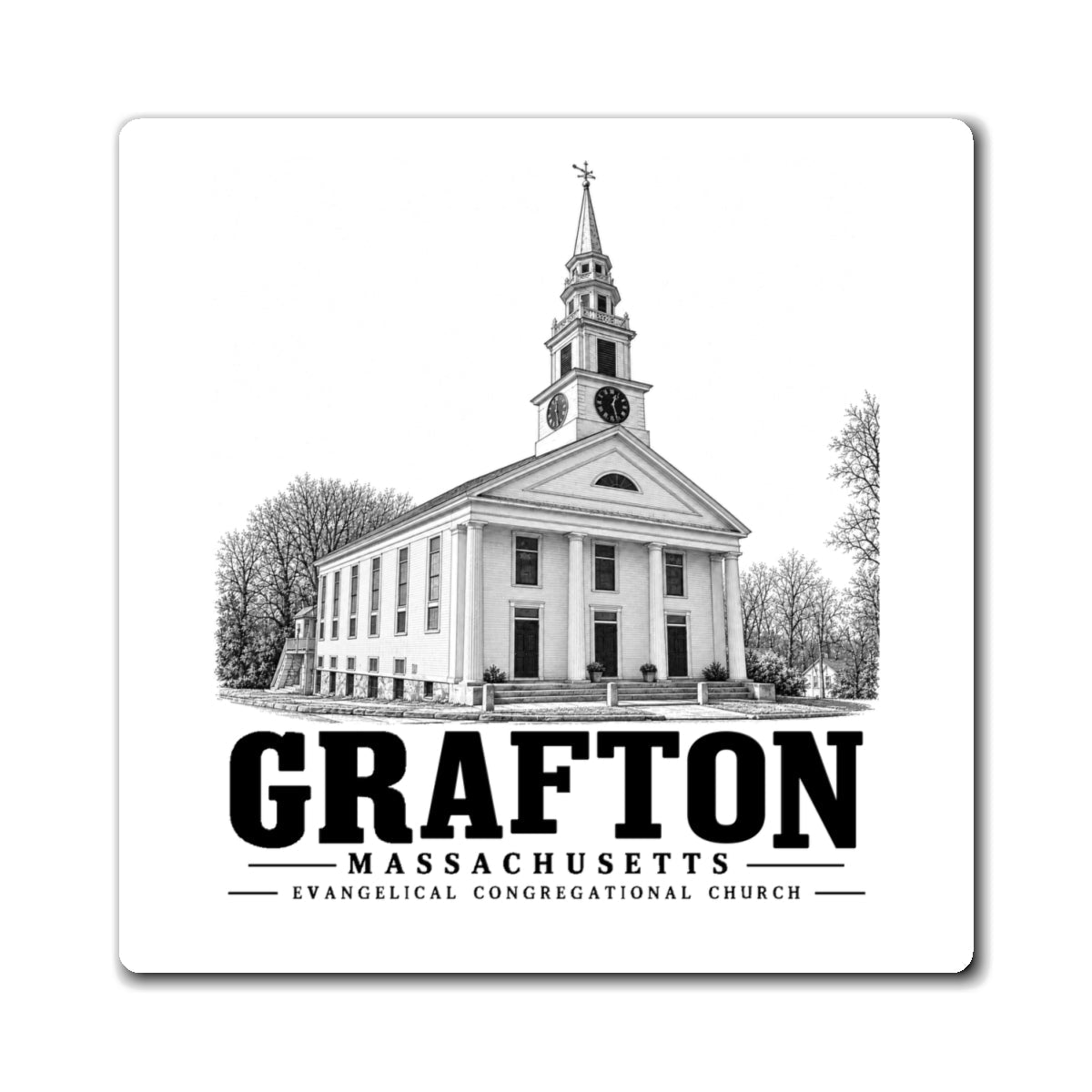 Grafton Evangelical Congregational Church 4 in Magnet - Default - front product view