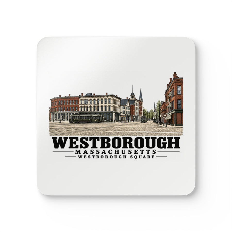 WESTBOROUGH Westborough Square Cork Back Coaster Set - Assabet Valley Goods