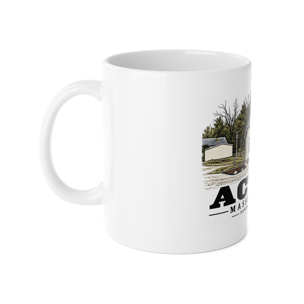 Illustrated Powder Mill Office in Acton on ceramic mug