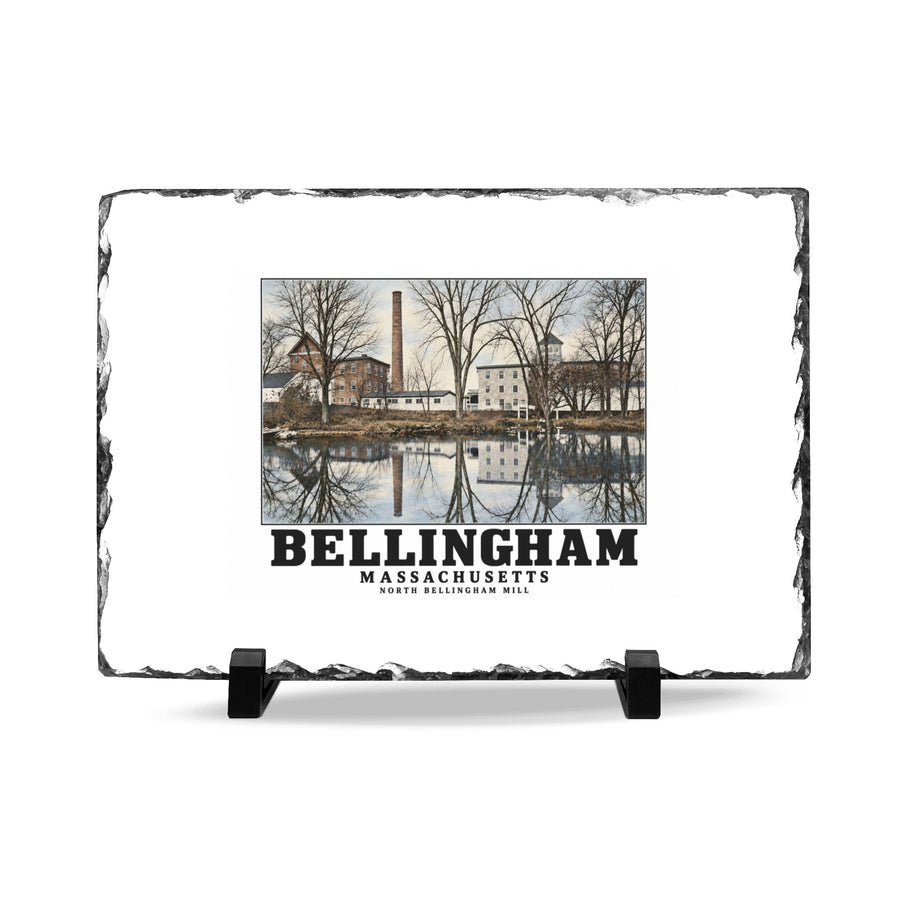 The North Bellingham Mill, plate following printed page 144 7 × 11 in Slate Desk Plaque - Charles River