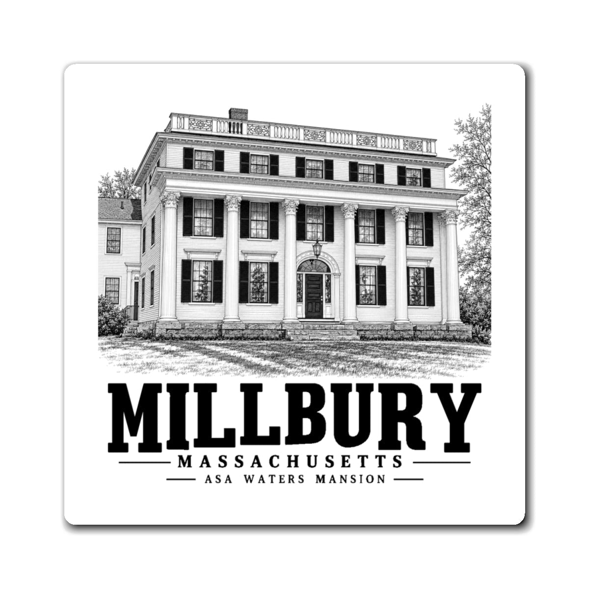 Millbury Asa Waters Mansion 4 in Magnet - Default - front product view