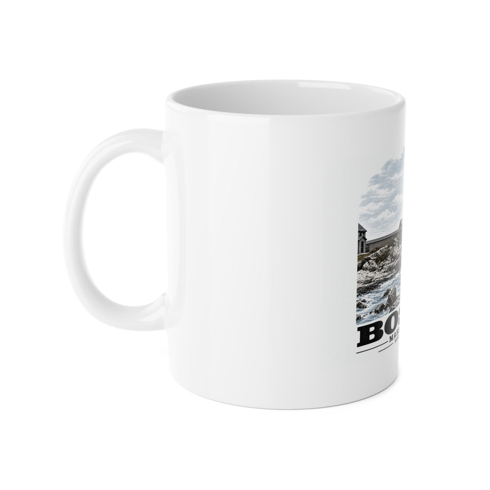 Boston Light, Boston Harbor, Mass. 11 oz White Ceramic Mug - Boston Harbor