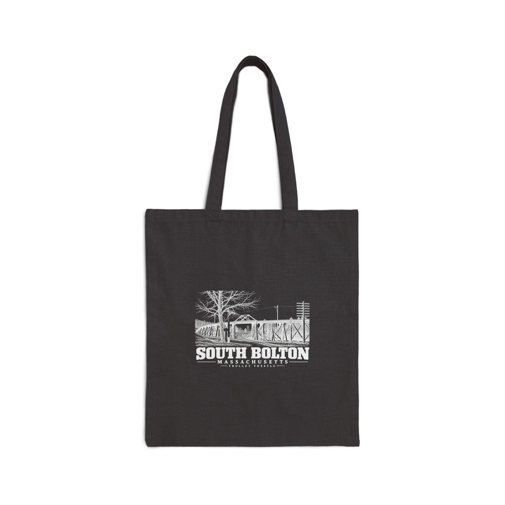Trolley Trestle Natural + Black Heavy Canvas Tote - Assabet Valley Goods