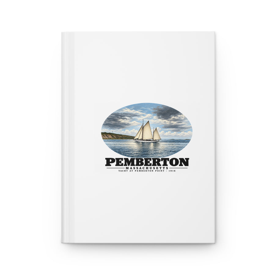 Yacht, Pemberton Hull Matte Hardcover Journal - Boston Harbor
