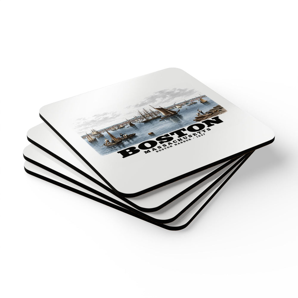 Boston Cork Back Coaster Set - Boston Harbor