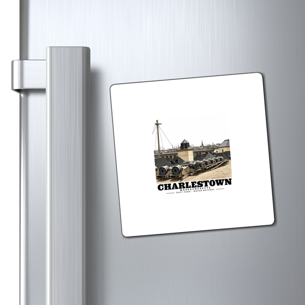 Water Battery magnet displayed on refrigerator