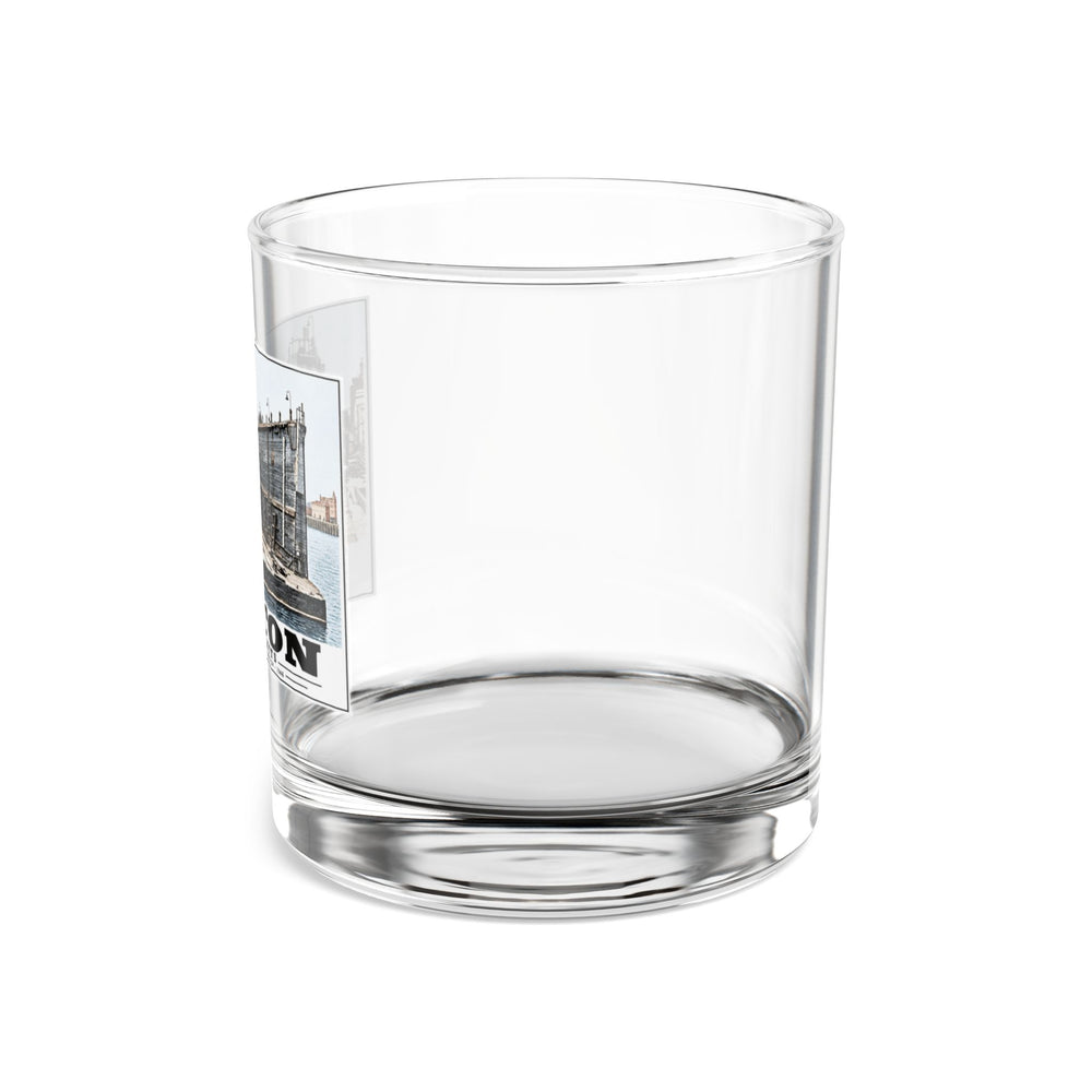 Floating dry dock #24 US Naval Dry Dock, South Boston 10 oz Rocks Glass - Boston Harbor