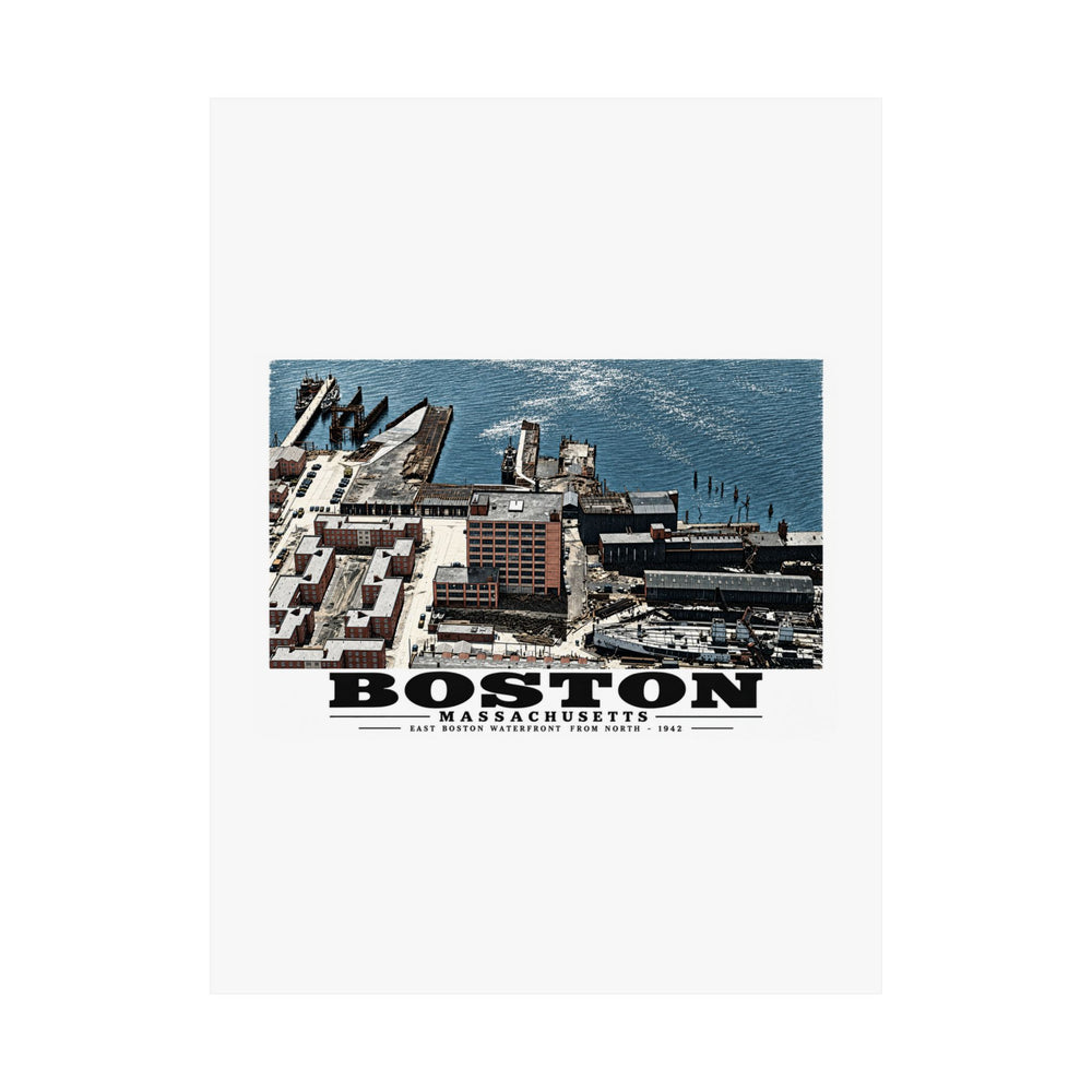 Maritime Coal Co., East Boston, MA -from North 1000 ft. Matte Heritage Poster — 11 × 14 and 18 × 24 in - Boston Harbor