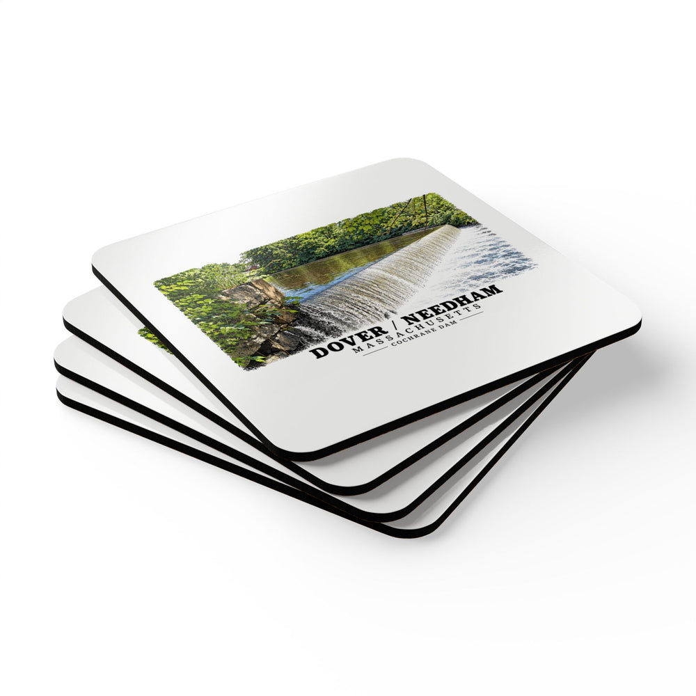 Dam on the Charles River, Dover MA.jpg Cork Back Coaster Set - Charles River