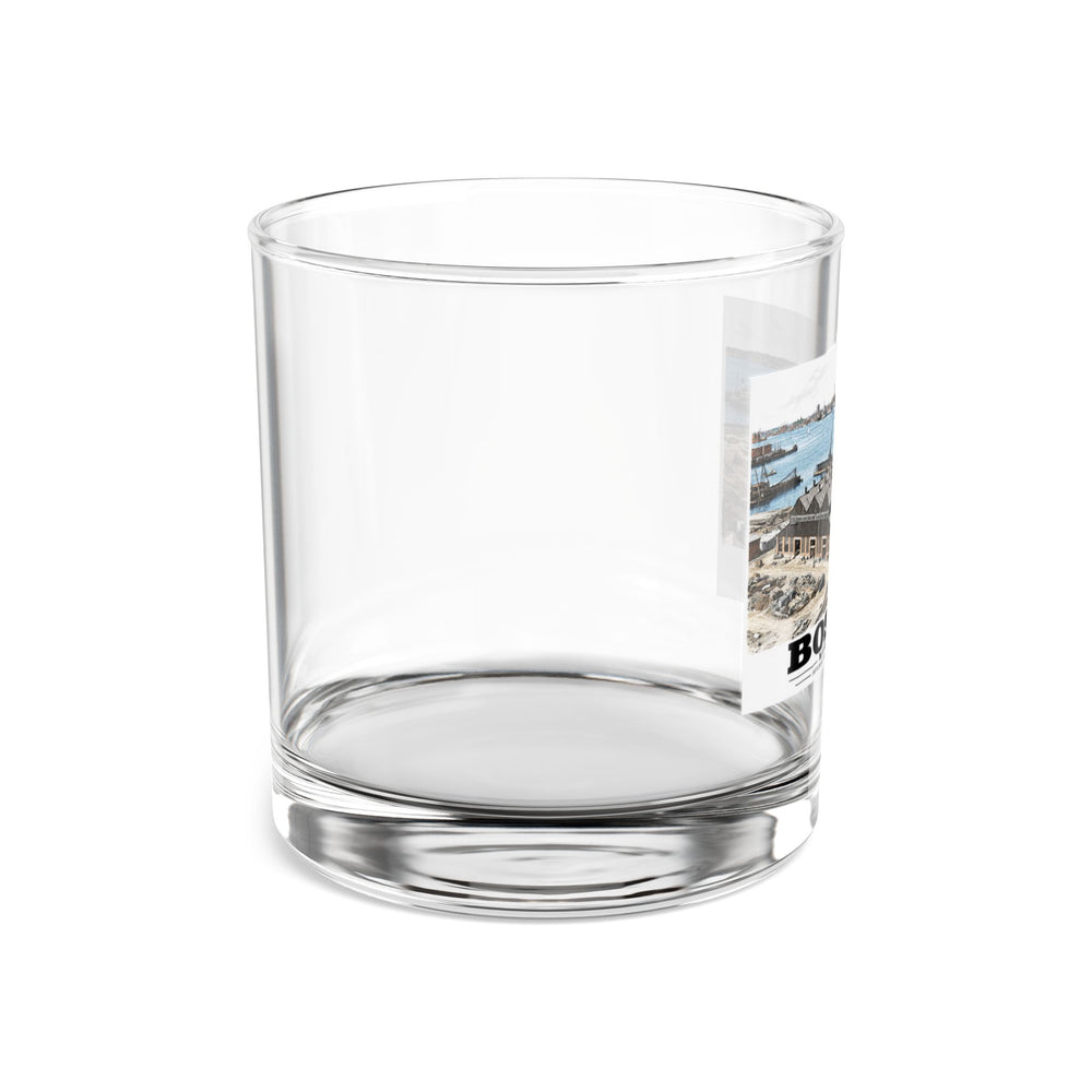 Building #18 US Naval Dry Dock, South Boston, Completed 2/1942 10 oz Rocks Glass - Boston Harbor