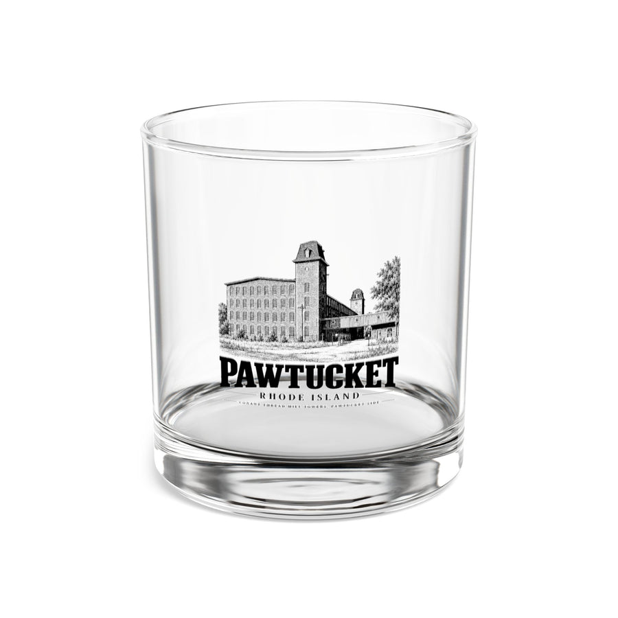 Pawtucket Conant Thread Mill Towers, Pawtucket Side 10 oz Rocks Glass