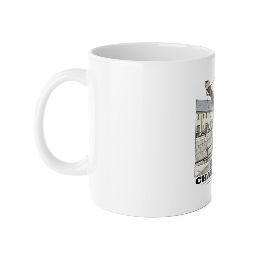 Charlestown Navy Yard — Dry Dock 1 11 oz White Ceramic Mug — Boston Harbor Goods