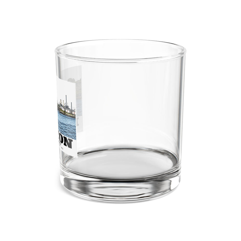 Castle Island, includes Fishing Pier 10 oz Rocks Glass - Boston Harbor