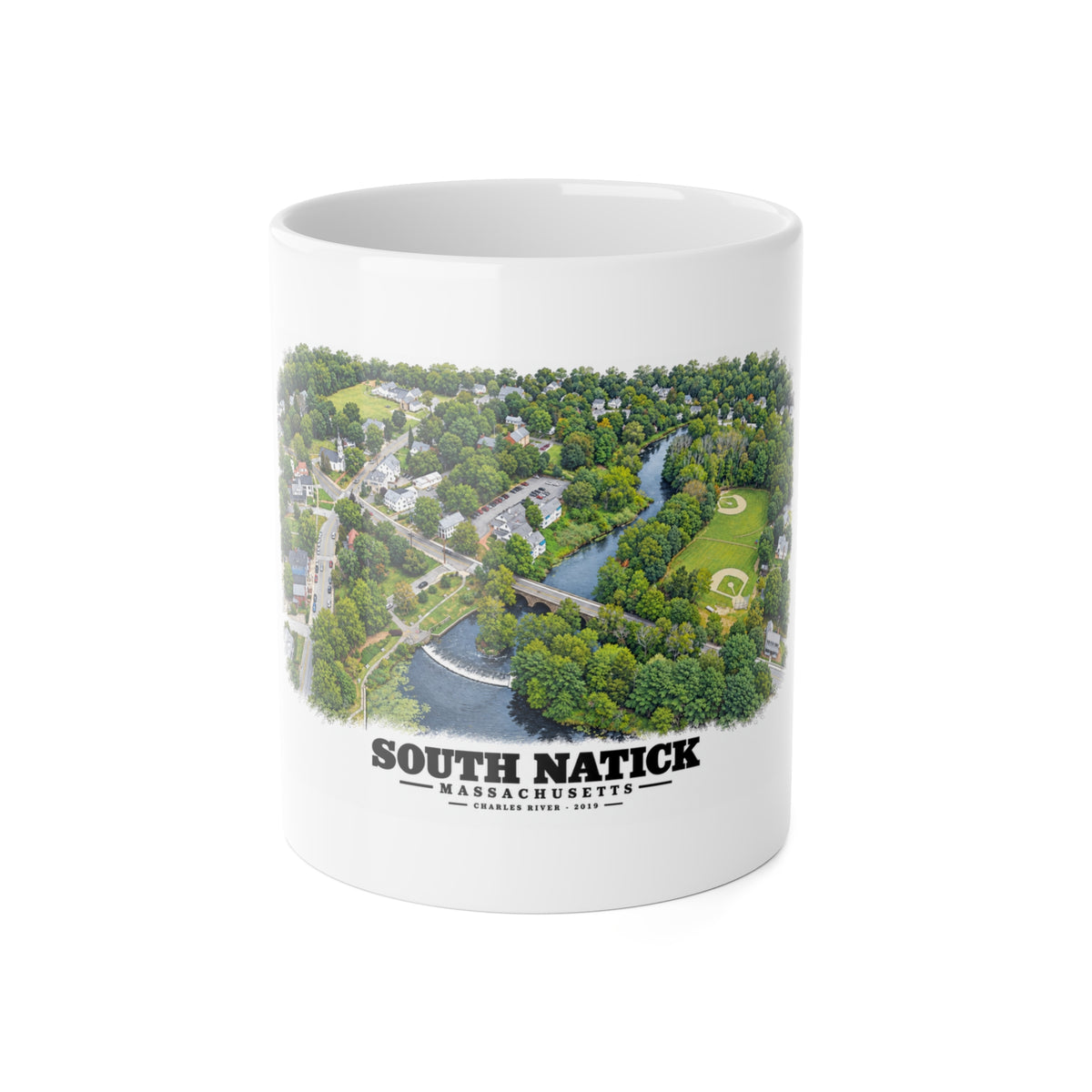 South Natick.jpg 11 oz White Ceramic Mug - Charles River