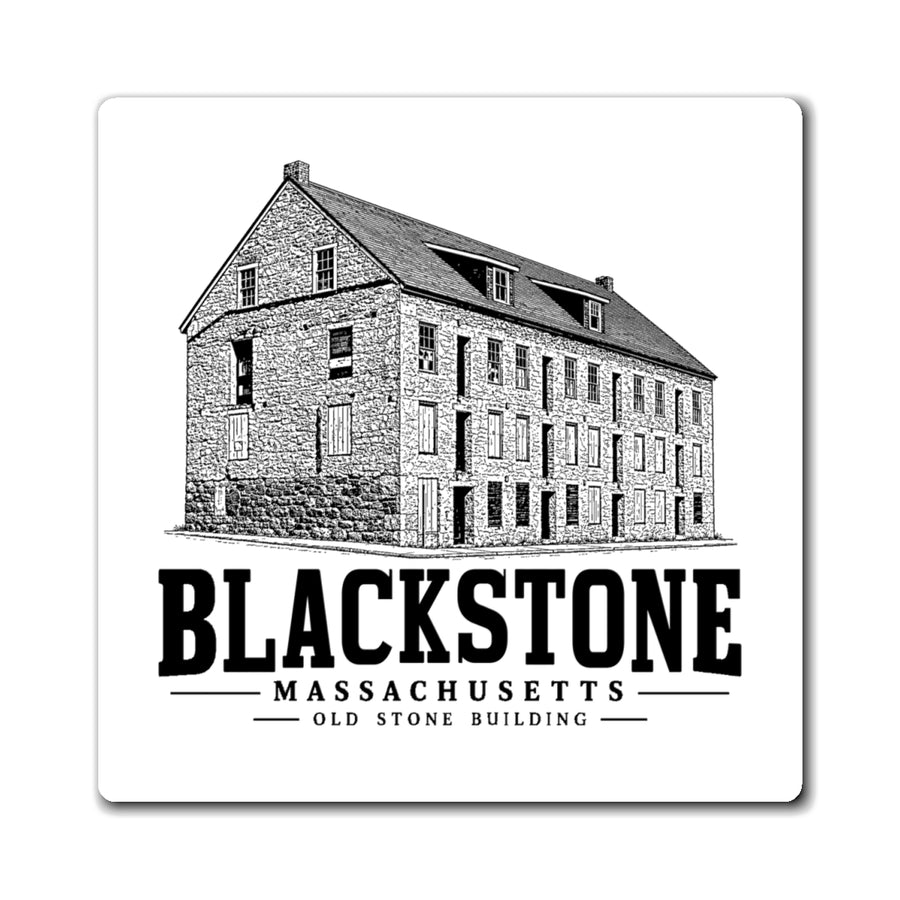 Blackstone Old Stone Building 4 in Magnet in White — front view