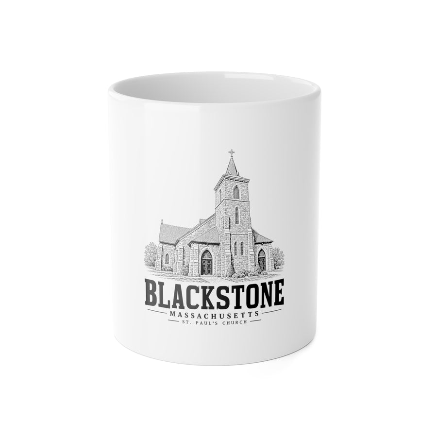 Blackstone St. Paul's Church 11 oz Ceramic Mug in White — front view