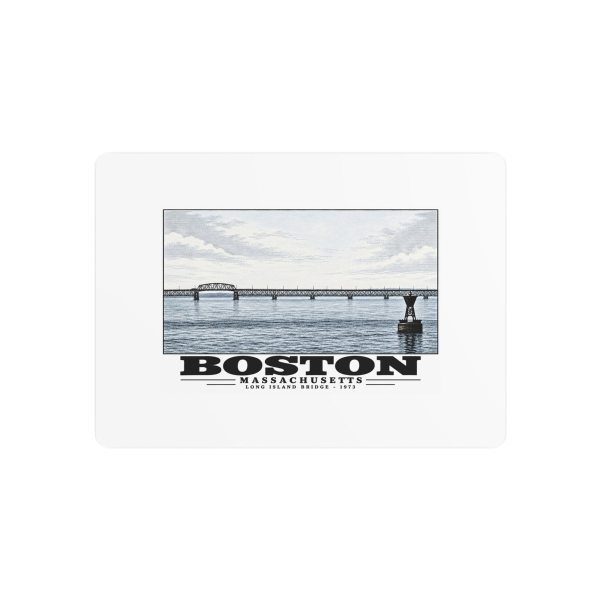 Long Island 7 × 5 in Horizontal Metal Wall Art - Boston Harbor