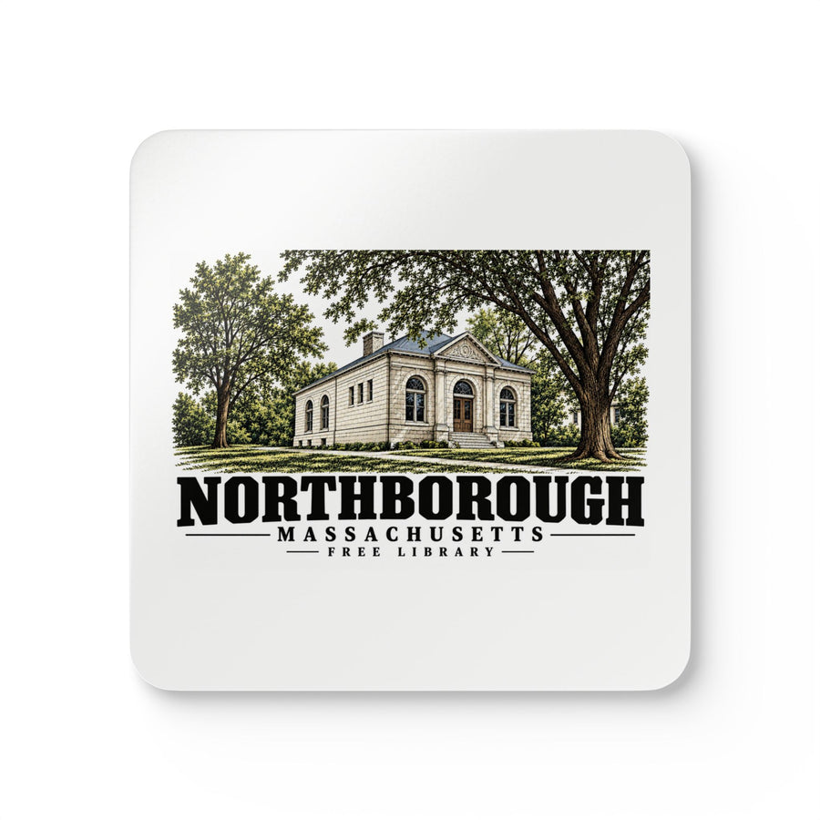 NORTHBOROUGH Free Library Cork Back Coaster Set - Assabet Valley Goods