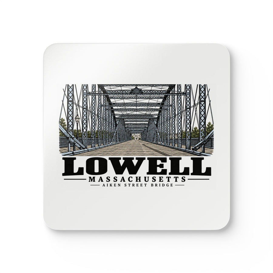 Lowell Aiken Street Bridge Cork Back Coaster Set - Merrimack Valley Goods