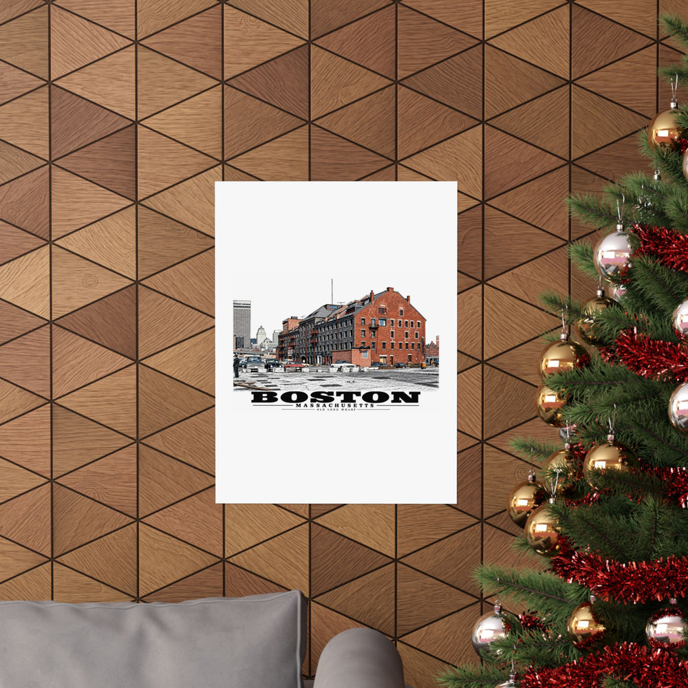 Old Long Wharf Matte Heritage Poster — 11 × 14 and 18 × 24 in - Boston Harbor